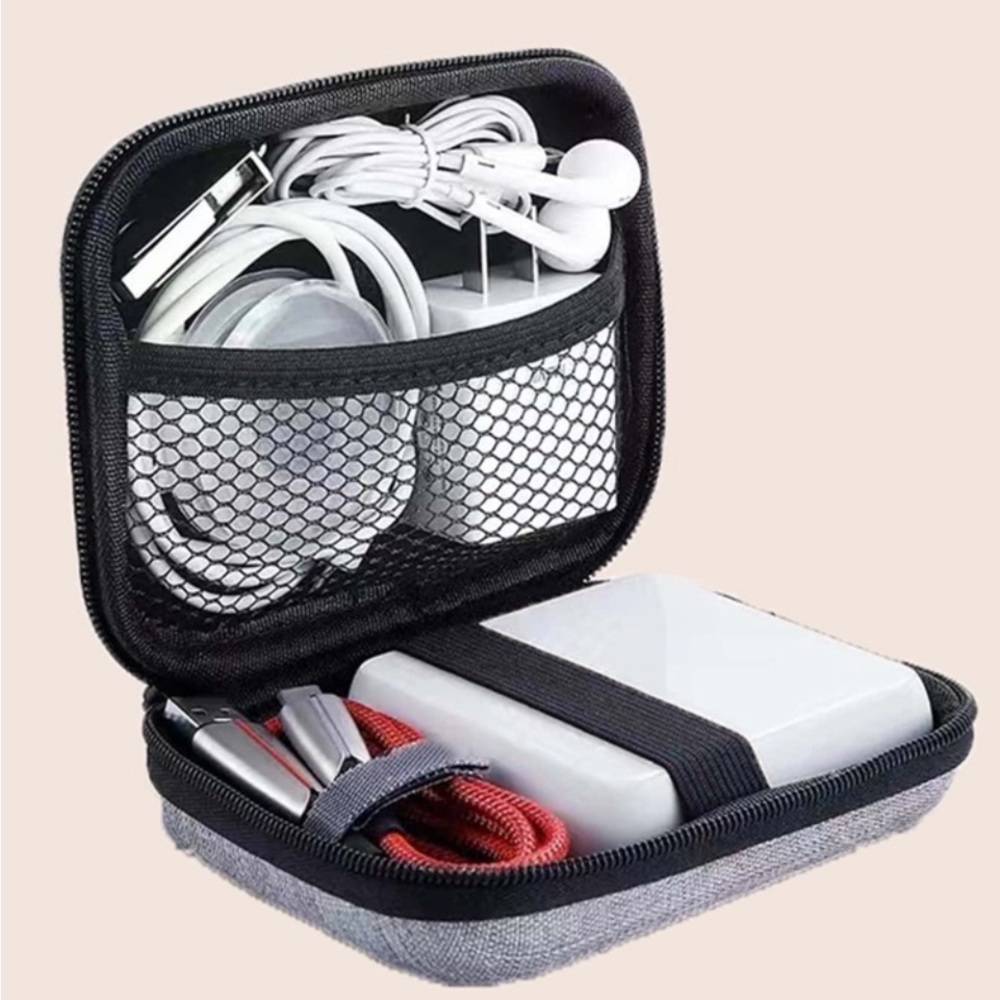 Travel Case for Airbuds, Ear Phones, Cables, Chargers, Jewelry, Meds